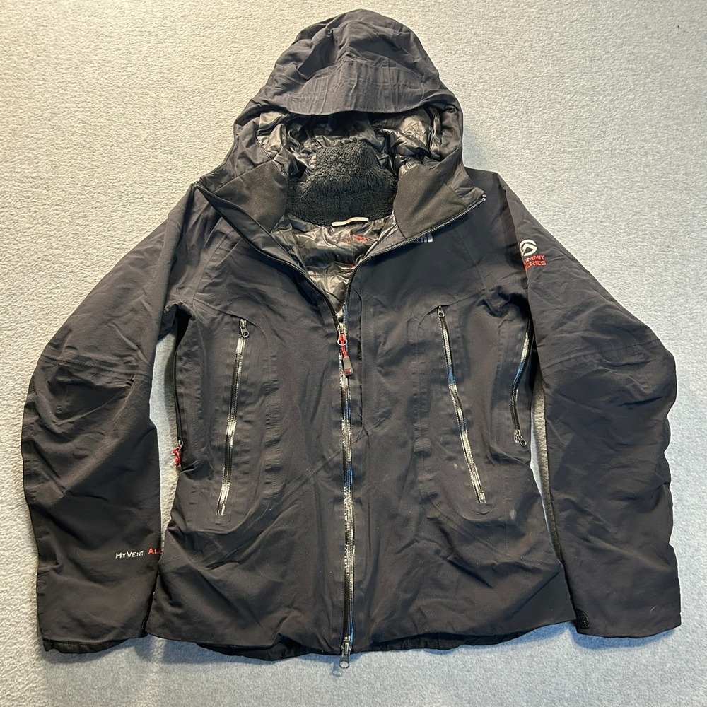 North Face Summit Series Hooded Shell Jacket Womens Small HyVent Alpha Black